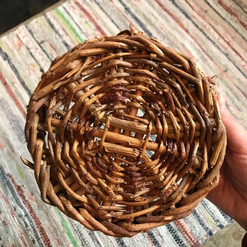 Woven Willow Round Basket